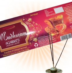 Patanjali Madhuram Agarbatti Amber Incense Sticks Pack 25 gm