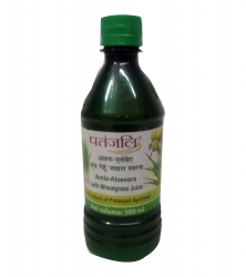Patanjali Amla-Aloe vera with wheat grass juice 500 ml 